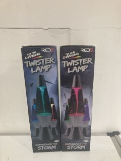 BOX OF ITEMS TO INCLUDE RED5 COLOUR CHANGING TWISTER LAVA LAMP