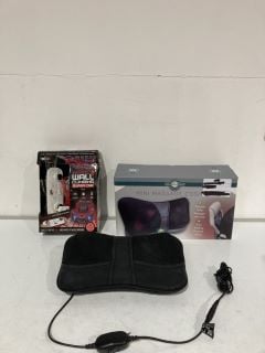 BOX OF ITEMS TO INCLUDE WELLBEING MINI CUSHION MASSAGER