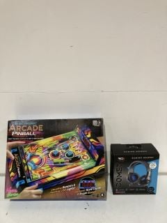 BOX OF ITEMS TO INCLUDE ELECTRONIC ARCADE PINBALL MACHINE