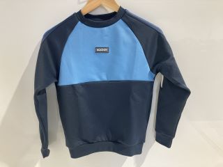 BOX OF ITEMS TO INCLUDE MCKENZIE BLUE TITAN CREW  NECK TOP SIZE 8-10 YRS RRP £120