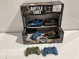 A BOX OF ITEMS TO INCLUDE RED5 BATTLE TANKS