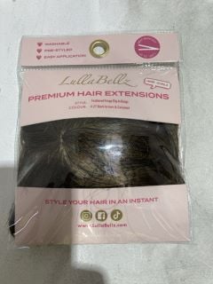 A BOX TO INCLUDE LULLABELLZ PREMIUM HAIR EXTENSIONS TO INCLUDE DIFFERENT COLOUR AND STYLES)