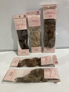 A BOX TO INCLUDE LULLABELLZ PREMIUM HAIR EXTENSIONS TO INCLUDE DIFFERENT COLOUR AND STYLES)