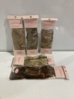 A BOX TO INCLUDE LULLABELLZ PREMIUM HAIR EXTENSIONS TO INCLUDE DIFFERENT COLOUR AND STYLES)