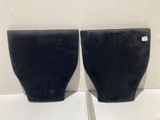 2 X BLACK SUEDE SEAT TOP