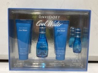 BOX TO INCLUDE DAVIDOFF COOL WATER FOR HER SET, ACUVUE BRAND CONTACT LENSES