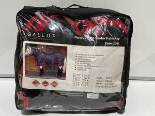 BOX TO INCLUDE GALLOP EQUESTRIAN MAVERICK C300 COMBO STABLE RUG