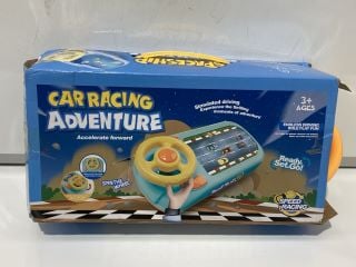 BOX TO CONTAIN CAR RACING ADVENTURE, 4 DELUXE PUZZLE PACK