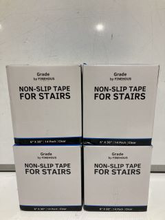 BOX OF 8 GRADE BY FINEHOUS NON-SLIP TAPE FOR STAIRS 6" X 30" 14 PACK