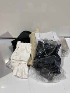 BOX OF ASSORTED CLOTHING TO INCLUDE VERO MODA ANKLE PANTS SIZE M