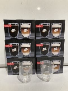 3 X 6 2 PCS GLASS DOUBLE WALL MEDIUM 0.35 L, 12 OZ GLASSES