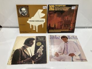 BOX OF VINYL RECORDS TO INCLUDE JOHNNY MATHIS