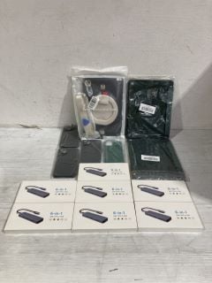 BOX OF ITEMS TO INCLUDE 6 IN 1 USB TYPE  HUB