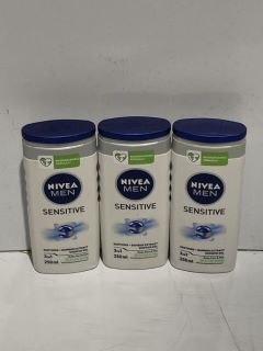 BOX OF ITEMS TO INCLUDE NIVEA MEN SENSITIVE 3 IN 1 SHOWER GEL