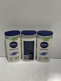 BOX OF ITEMS TO INCLUDE NIVEA MEN SENSITIVE 3 IN 1 SHOWER GEL