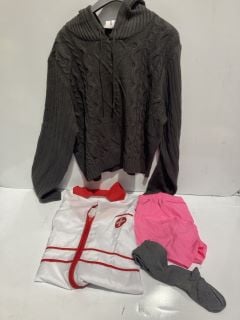 BOX OF ITEMS TO INCLUDE LADIES COLLUSION COTTON HOODIE SIZE L