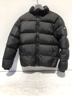 1 X TOMMY HILFIGER BLACK KIDS COAT 14 RRP £150