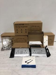 BOX OF ITEMS TO INCLUDE AOLESTAR STORAGE ORGANIZER