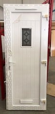 WHITE EXTERIOR PVC DOOR: LOCATION - BACK FLOOR(COLLECTION OR OPTIONAL DELIVERY AVAILABLE)