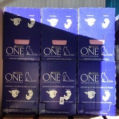 6 X PURINA ONE ADVANCED NUTRITION DRY CAT FOOD - 12/2025: LOCATION - A RACK(COLLECTION OR OPTIONAL DELIVERY AVAILABLE)