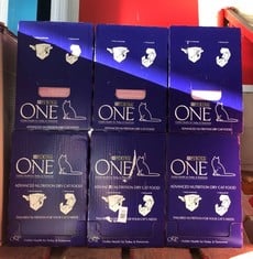 6 X PURINA ONE ADVANCED NUTRITION DRY CAT FOOD - 12/2025: LOCATION - A RACK(COLLECTION OR OPTIONAL DELIVERY AVAILABLE)