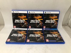 6 X CALL OF DUTY BLACK OPS 6, ID MAY BE REQUIRED - COLLECTION ONLY - LOCATION BACK RACK