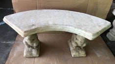 SQUIRREL SEAT- CURVED SEAT ON SQUIRREL PLINTHS - COLLECTION ONLY - LOCATION FLOOR