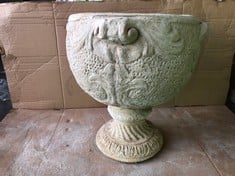 ACANTHUS URN- LARGE URN DECORATED WITH ACANTHUS LEAVES - COLLECTION ONLY - LOCATION FLOOR