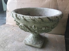 ACANTHUS URN- LARGE URN DECORATED WITH ACANTHUS LEAVES - COLLECTION ONLY - LOCATION FLOOR