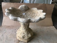 SHELL BIRD BATH- LARGE SHELL ON DECORATIVE BASE - COLLECTION ONLY - LOCATION FLOOR