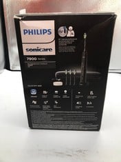 PHILIPS SONICARE 7900 SERIES ELECTRIC TOOTHBRUSH, SONIC TOOTHBRUSH WITH APP, ADVANCED WHITENING, 4 BRUSHING MODES AND 3 INTENSITY LEVELS, PRESSURE SENSOR, CHARGING TRAVEL CASE, BLACK, MODEL HX9631/17