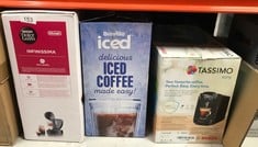 QUANTITY OF ITEMS TO INCLUDE BREVILLE ICED COFFEE MAKER | SINGLE SERVE ICED COFFEE MACHINE PLUS COFFEE CUP WITH STRAW | READY IN UNDER 4 MINUTES | GREY [VCF155]: LOCATION - B RACK