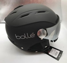 BOLLÉ - BACKLINE VISOR BLACK SILVER MATTE - SILVER GUN M 56-58CM, SKI HELMET, MEDIUM, UNISEX ADULT.: LOCATION - A RACK