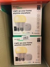 QUANTITY OF ITEMS TO INCLUDE SENGLED ELEMENT CLASSIC SMART E27 BASE, DIMMABLE LED LIGHT SOFT WHITE 2700K 60W EQUIVALENT, STARTER KIT (2 A60 BULBS + HUB), WORKS WITH ALEXA AND GOOGLE ASSISTANT: LOCATI