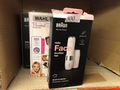 QUANTITY OF ITEMS TO INCLUDE BRAUN FACE MINI HAIR REMOVER, FACIAL HAIR REMOVER FOR WOMEN MINI-SIZED DESIGN FOR PORTABILITY, EFFICIENT FACIAL HAIR REMOVAL ANYTIME, ANYWHERE, WITH SMART LIGHT, GIFTS FO