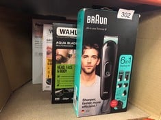 QUANTITY OF ITEMS TO INCLUDE BRAUN 6-IN-1 ALL-IN-ONE SERIES 3, MALE GROOMING KIT WITH BEARD TRIMMER, HAIR CLIPPERS & PRECISION TRIMMER, 5 ATTACHMENTS, GIFTS FOR MEN, MGK3221, BLACK/VOLT GREEN: LOCATI