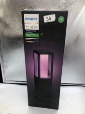 PHILIPS HUE IMPRESS WHITE AND COLOUR AMBIANCE LED SMART OUTDOOR PEDESTAL LIGHT [REGULAR] WORKS WITH ALEXA, GOOGLE ASSISTANT AND APPLE HOMEKIT.: LOCATION - A RACK