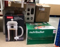 QUANTITY OF KITCHEN & APPLIANCES ITEMS TO INCLUDE BODUM CAFFETTIERA COFFEE MAKER, BLACK, 8 CUP: LOCATION - B RACK