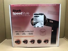 SHARK SPEEDSTYLE IONIC HAIR DRYER & STYLER WITH RAPID GLOSS FINISH WITH STORAGE BAG & HAIR CLIPS, 5 STYLERS, FOR ALL HAIR TYPES, ULTRA FAST DRYING, SMOOTHS FLYAWAYS, NO HEAT DAMAGE, BLACK/COPPER.: LO