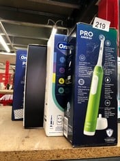 QUANTITY OF HEALTH & BEAUTY ITEMS TO INCLUDE ORAL-B PRO JUNIOR KIDS ELECTRIC TOOTHBRUSH, 1 TOOTHBRUSH HEAD, 3 MODES WITH KID-FRIENDLY SENSITIVE MODE, FOR AGES 6+, 2 PIN UK PLUG, GREEN: LOCATION - C R