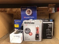 QUANTITY OF KITCHEN & APPLIANCES ITEMS TO INCLUDE BREVILLE BLEND ACTIVE PERSONAL BLENDER & SMOOTHIE MAKER | 350W | 1 PORTABLE BLEND ACTIVE BOTTLE (600ML) | LEAK PROOF LID | BLACK & GOLD [VBL251]: LOC