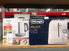 QUANTITY OF KITCHEN & APPLIANCES ITEMS TO INCLUDE DE'LONGHI BRILLANTE CTJ4003W 4-SLICE TOASTER - WHITE: LOCATION - D RACK