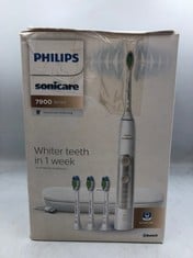 PHILIPS SONICARE SERIES 7900: ADVANCED WHITENING SONIC ELECTRIC TOOTHBRUSH WITH APP IN WHITE, (MODEL HX9636/19).: LOCATION - TOP 50 RACK