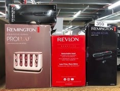 QUANTITY OF HEALTH & BEAUTY ITEMS TO INCLUDE REMINGTON BLOW DRY & STYLE AIR STYLER - FOR SHORTER HAIR (2 ATTACHMENTS, 19MM BRUSH, 25MM SOFT BRISTLE BRUSH, 2 HEAT SETTINGS, 2 SPEED SETTINGS, SWIVEL CO