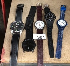 QUANTITY OF WATCHES TO INCLUDE TIMEX INDIGLO GENTS WATCH BROWN LEATHER STRAP : LOCATION - D RACK