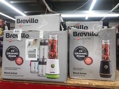 QUANTITY OF KITCHEN & APPLIANCES ITEMS TO INCLUDE BREVILLE BLEND ACTIVE PERSONAL BLENDER & SMOOTHIE MAKER | 350W | FAMILY PACK | 4 PORTABLE BLEND ACTIVE BOTTLES (300ML | 600ML) | LEAK PROOF LIDS | WH