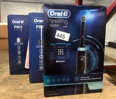 QUANTITY OF HEALTH & BEAUTY ITEMS TO INCLUDE ORAL-B SMART 6 ELECTRIC TOOTHBRUSHES FOR ADULTS, APP CONNECTED HANDLE, 3 TOOTHBRUSH HEADS & TRAVEL CASE, 5 MODES, TEETH WHITENING, 2 PIN UK PLUG, 6000N: L