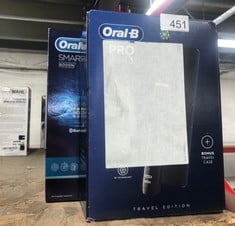 ORAL B SERIES 3 TOOTHBRUSH + ORAL B SMART 6 6000N TOOTHBRUSH: LOCATION - E RACK