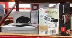 QUANTITY OF KITCHEN & APPLIANCES ITEMS TO INCLUDE TASSIMO BY BOSCH SUNY 'SPECIAL EDITION' TAS3102GB COFFEE MACHINE,1300 WATT, 0.8 LITRE - BLACK: LOCATION - E RACK