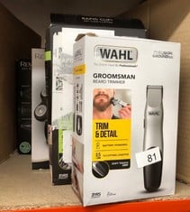 QUANTITY OF HEALTH & BEAUTY ITEMS TO INCLUDE WAHL GROOMSMAN BATTERY HAIR TRIMMER, BEARD TRIMMER FOR MEN, MEN’S HAIR TRIMMER, STUBBLE TRIMMER, MALE GROOMING SET, BATTERY POWERED, STUBBLE TRIMMERS, BEA